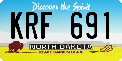 ND license plate KRF691