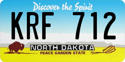 ND license plate KRF712