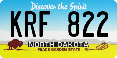 ND license plate KRF822