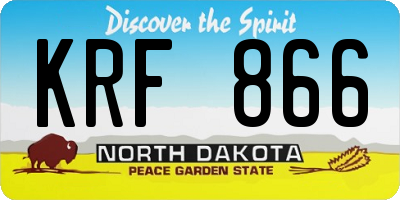 ND license plate KRF866