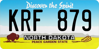 ND license plate KRF879