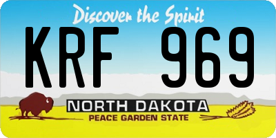 ND license plate KRF969