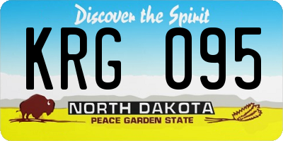ND license plate KRG095