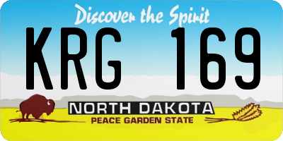 ND license plate KRG169