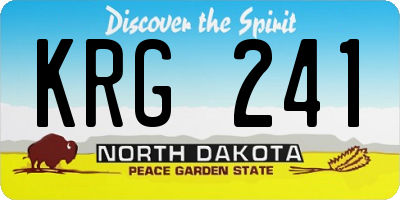 ND license plate KRG241