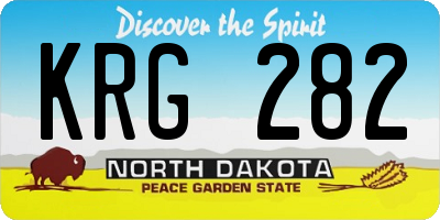 ND license plate KRG282