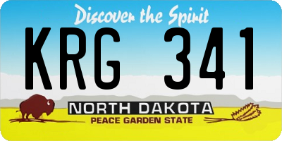 ND license plate KRG341