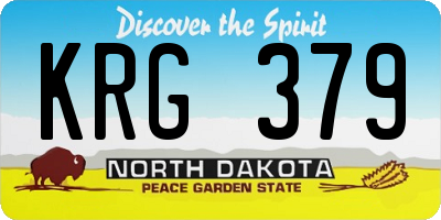 ND license plate KRG379