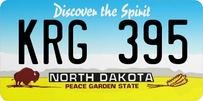 ND license plate KRG395