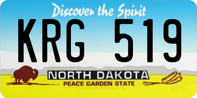 ND license plate KRG519