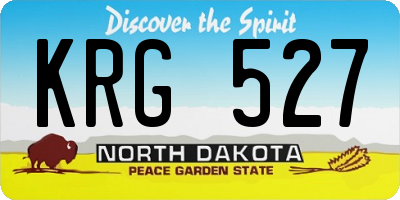 ND license plate KRG527