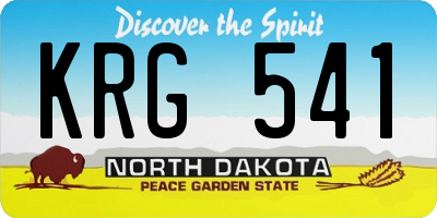 ND license plate KRG541
