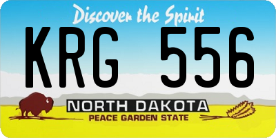 ND license plate KRG556