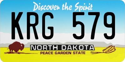 ND license plate KRG579