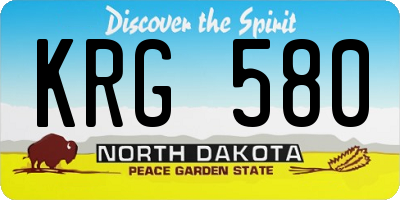 ND license plate KRG580