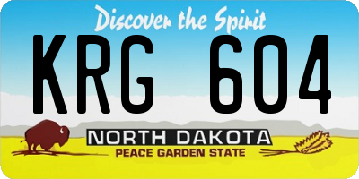 ND license plate KRG604