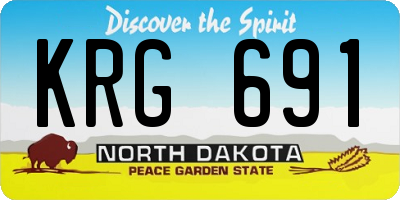 ND license plate KRG691