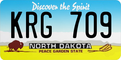 ND license plate KRG709