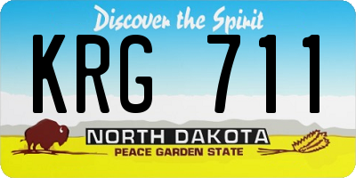 ND license plate KRG711