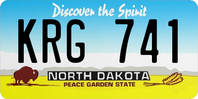 ND license plate KRG741
