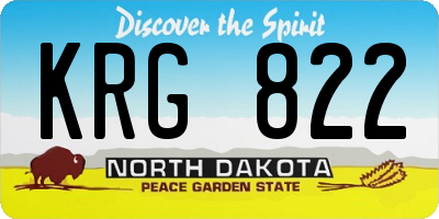 ND license plate KRG822