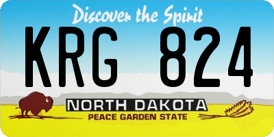 ND license plate KRG824