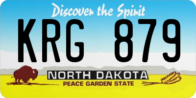 ND license plate KRG879