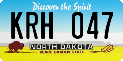 ND license plate KRH047