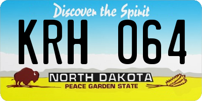 ND license plate KRH064