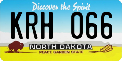 ND license plate KRH066