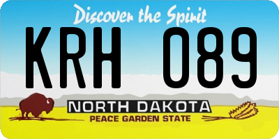 ND license plate KRH089