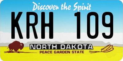 ND license plate KRH109