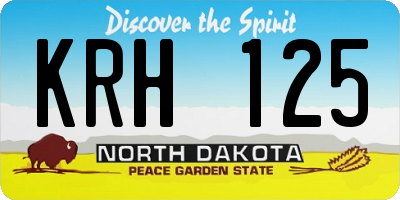 ND license plate KRH125