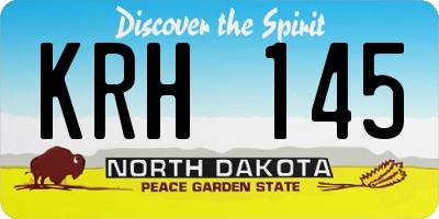 ND license plate KRH145