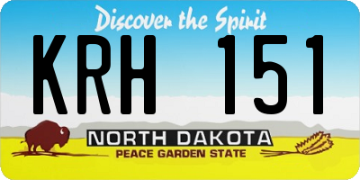 ND license plate KRH151