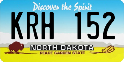 ND license plate KRH152