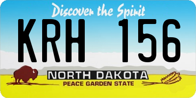 ND license plate KRH156