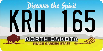 ND license plate KRH165