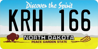 ND license plate KRH166