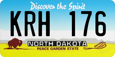 ND license plate KRH176