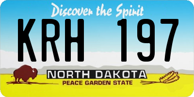 ND license plate KRH197