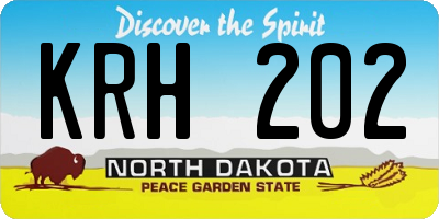 ND license plate KRH202