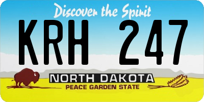 ND license plate KRH247
