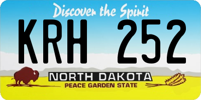 ND license plate KRH252