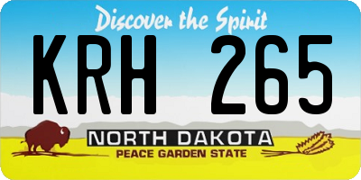 ND license plate KRH265