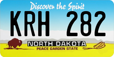ND license plate KRH282
