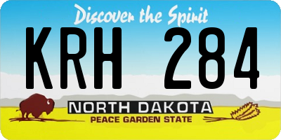 ND license plate KRH284