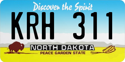 ND license plate KRH311