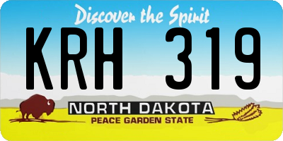 ND license plate KRH319