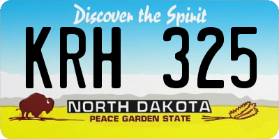 ND license plate KRH325